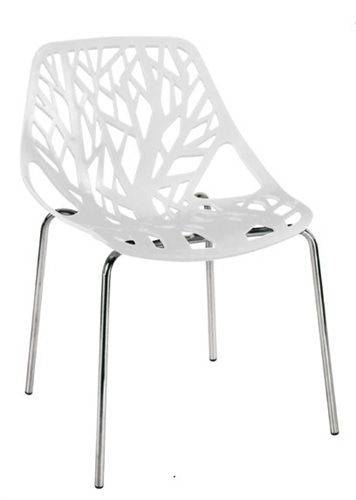 silla cromada blanca 2